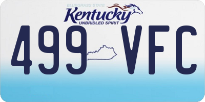 KY license plate 499VFC