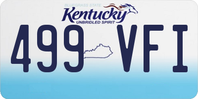 KY license plate 499VFI