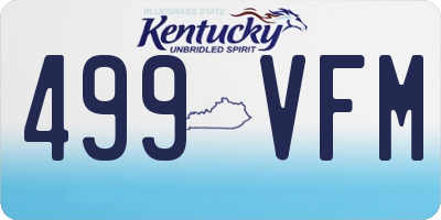 KY license plate 499VFM