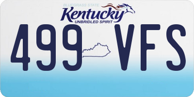 KY license plate 499VFS