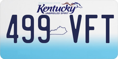 KY license plate 499VFT