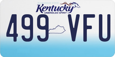 KY license plate 499VFU