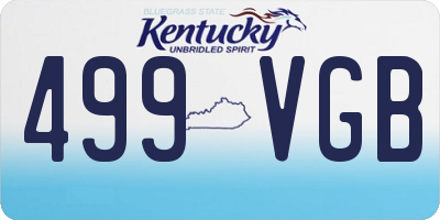 KY license plate 499VGB