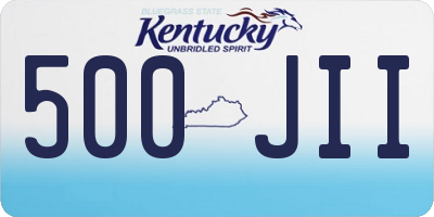 KY license plate 500JII