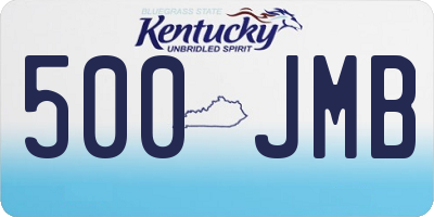 KY license plate 500JMB