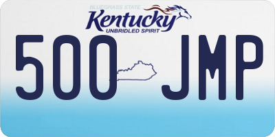 KY license plate 500JMP