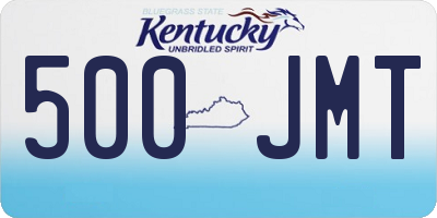 KY license plate 500JMT