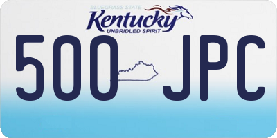 KY license plate 500JPC