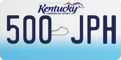 KY license plate 500JPH