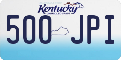 KY license plate 500JPI