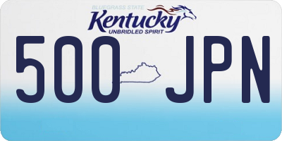 KY license plate 500JPN