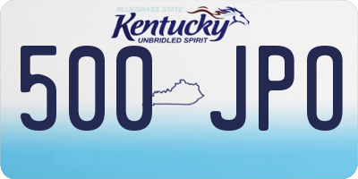 KY license plate 500JPO
