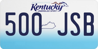 KY license plate 500JSB