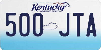 KY license plate 500JTA