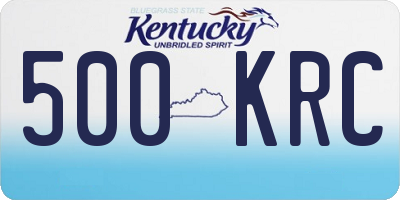 KY license plate 500KRC