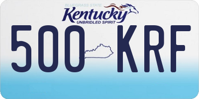 KY license plate 500KRF