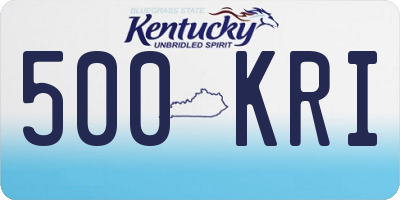 KY license plate 500KRI