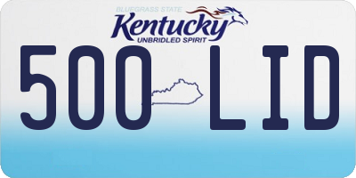 KY license plate 500LID