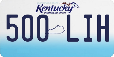 KY license plate 500LIH