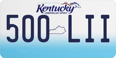 KY license plate 500LII