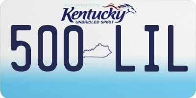 KY license plate 500LIL