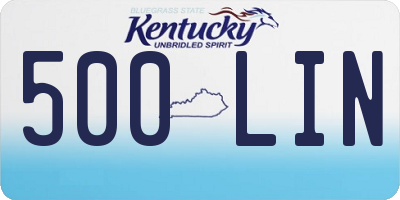 KY license plate 500LIN