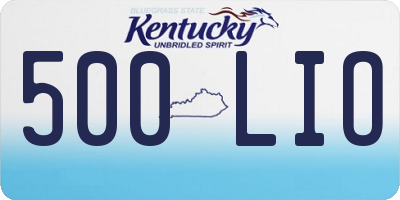 KY license plate 500LIO