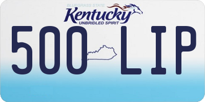 KY license plate 500LIP