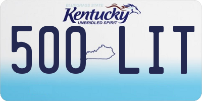KY license plate 500LIT