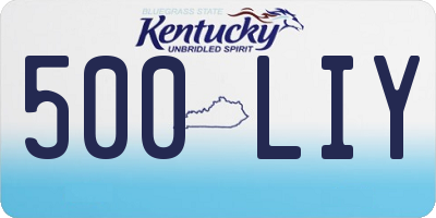 KY license plate 500LIY