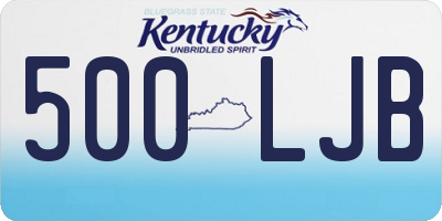 KY license plate 500LJB