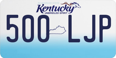 KY license plate 500LJP