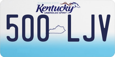 KY license plate 500LJV