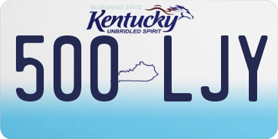KY license plate 500LJY