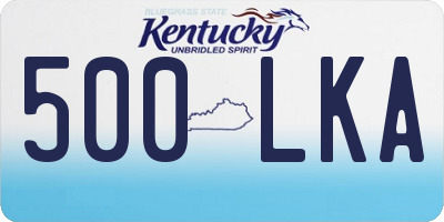 KY license plate 500LKA