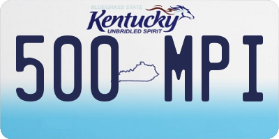 KY license plate 500MPI