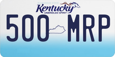 KY license plate 500MRP