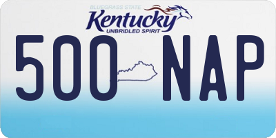 KY license plate 500NAP