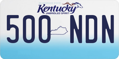 KY license plate 500NDN