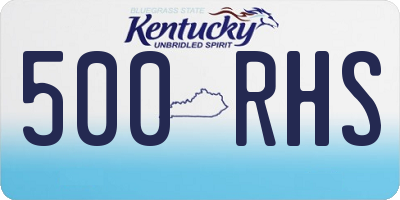KY license plate 500RHS