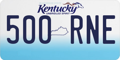 KY license plate 500RNE