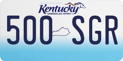 KY license plate 500SGR