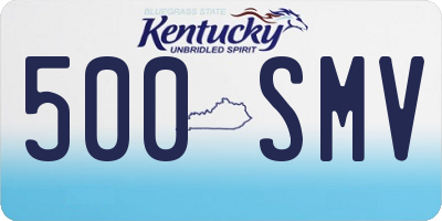 KY license plate 500SMV