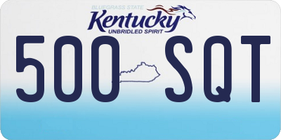 KY license plate 500SQT