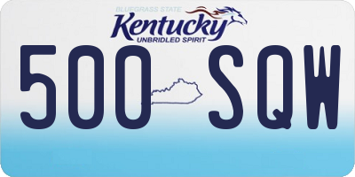 KY license plate 500SQW