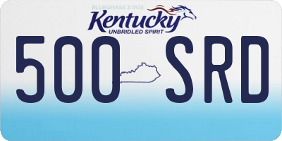 KY license plate 500SRD