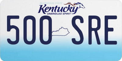 KY license plate 500SRE