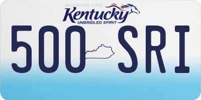 KY license plate 500SRI