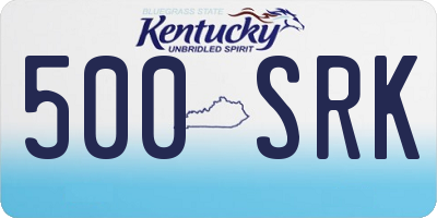 KY license plate 500SRK