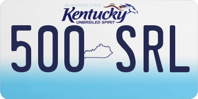 KY license plate 500SRL